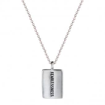 Sterling silver fearless necklace sale