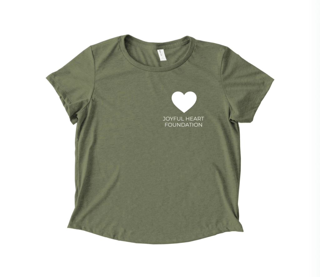 White Heart Tee | Scoop Neck